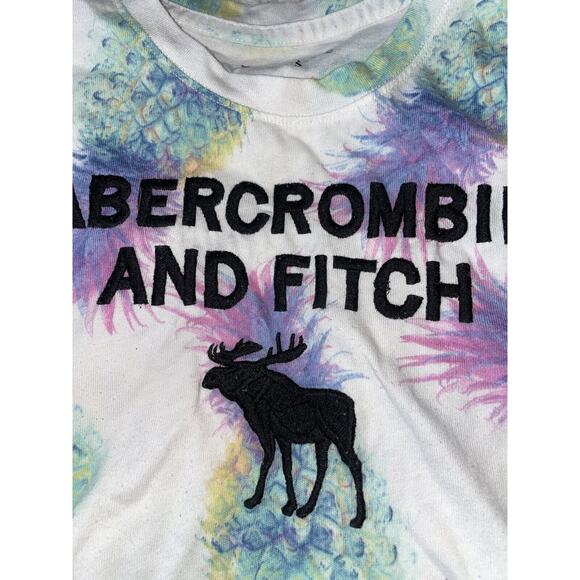 Abercrombie & Fitch Girls Sz. 11/12 Pineapple Multicolor Tee. Soft, Cute - Picture 5 of 8